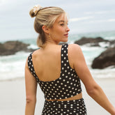 Black Polka Dot Olivia Swim Crop