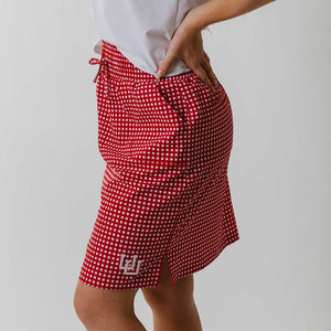 Utah Away Skirt, Red Gingham