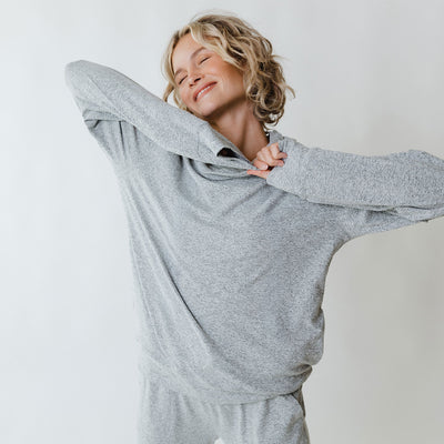 Travel Hoodie, Heather Grey