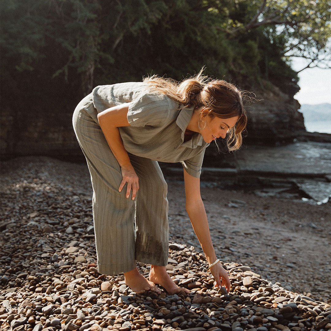 Sage Cotton Cabana Pants