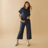 Audrey Wide Leg Pants, Indigo