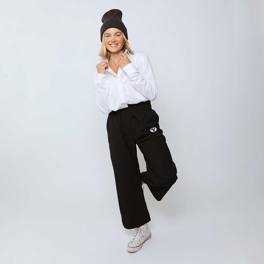 BYU Audrey Wide Leg Pants, Black - Albion Fit