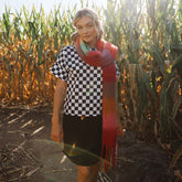 Boss Tee, Black and White Check