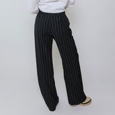 Audrey Trouser, Navy Pinstripe