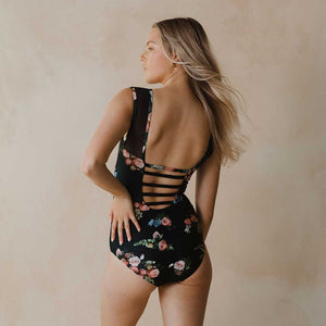The Maria One-Piece, Rose Black