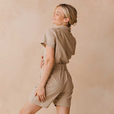 City Romper, Brown Canvas