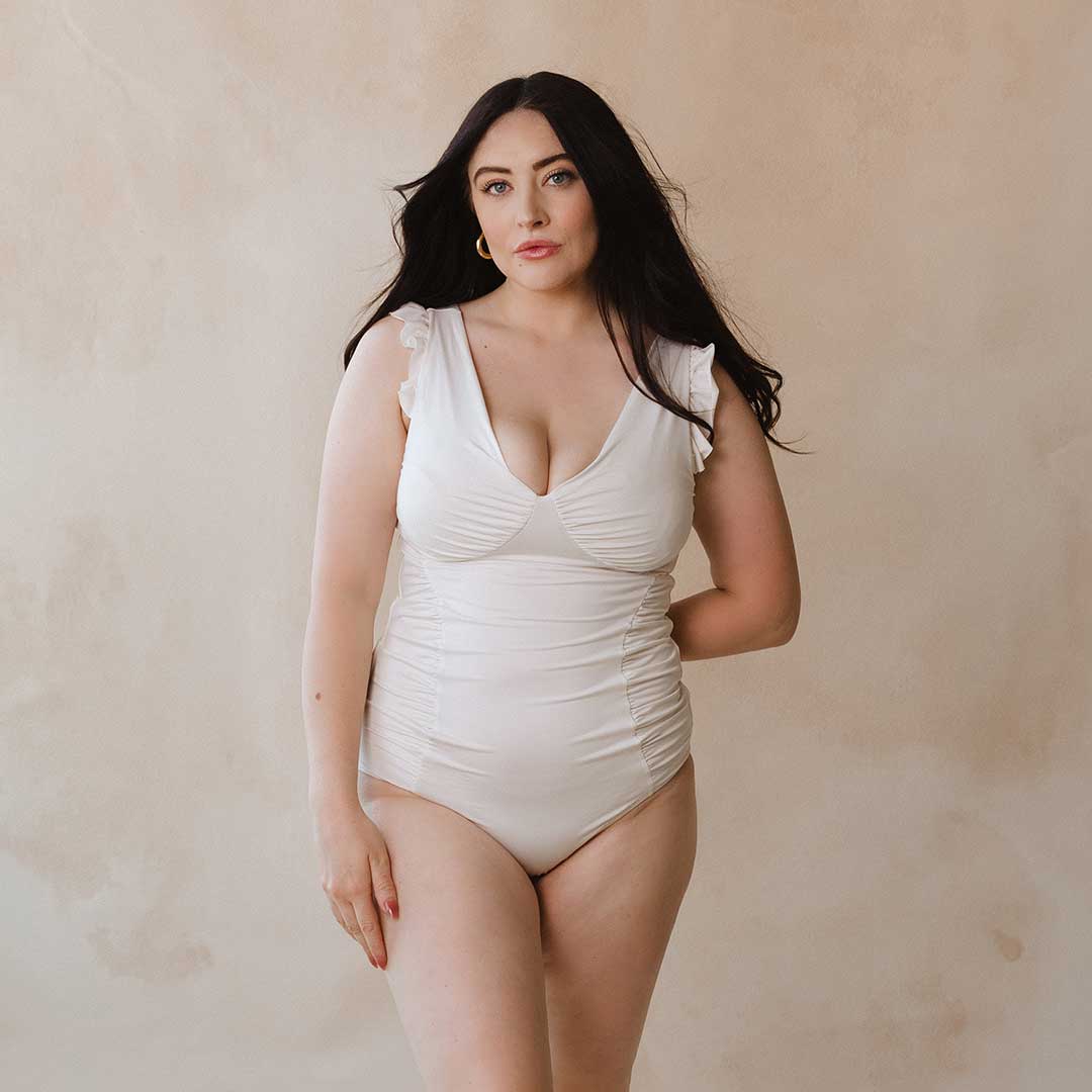 Ivory Swim Shape Suit