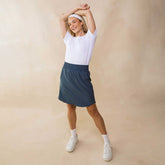 Club Skirt, Dark Chambray