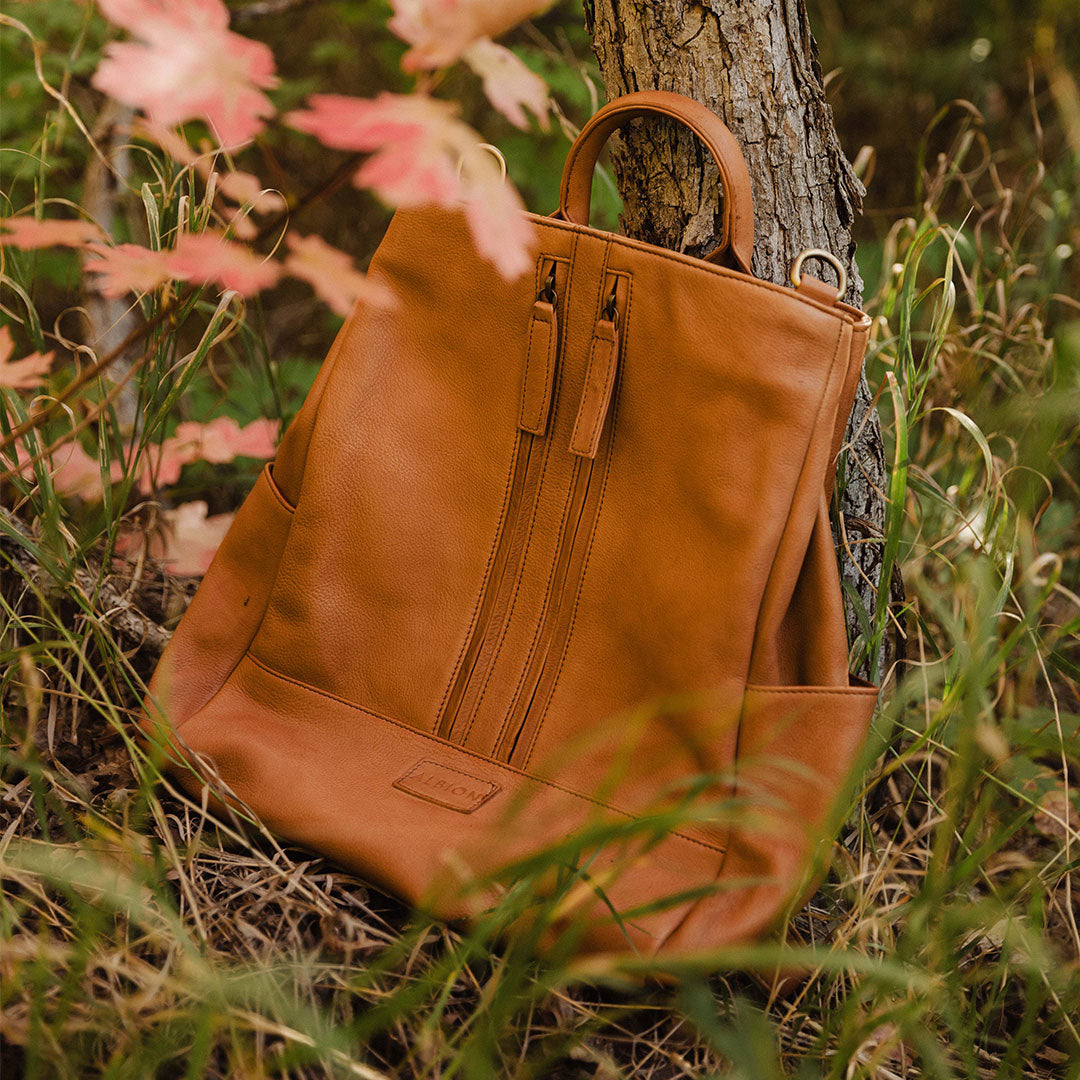 compass white leather backpack The Compass Satchel, Tan
