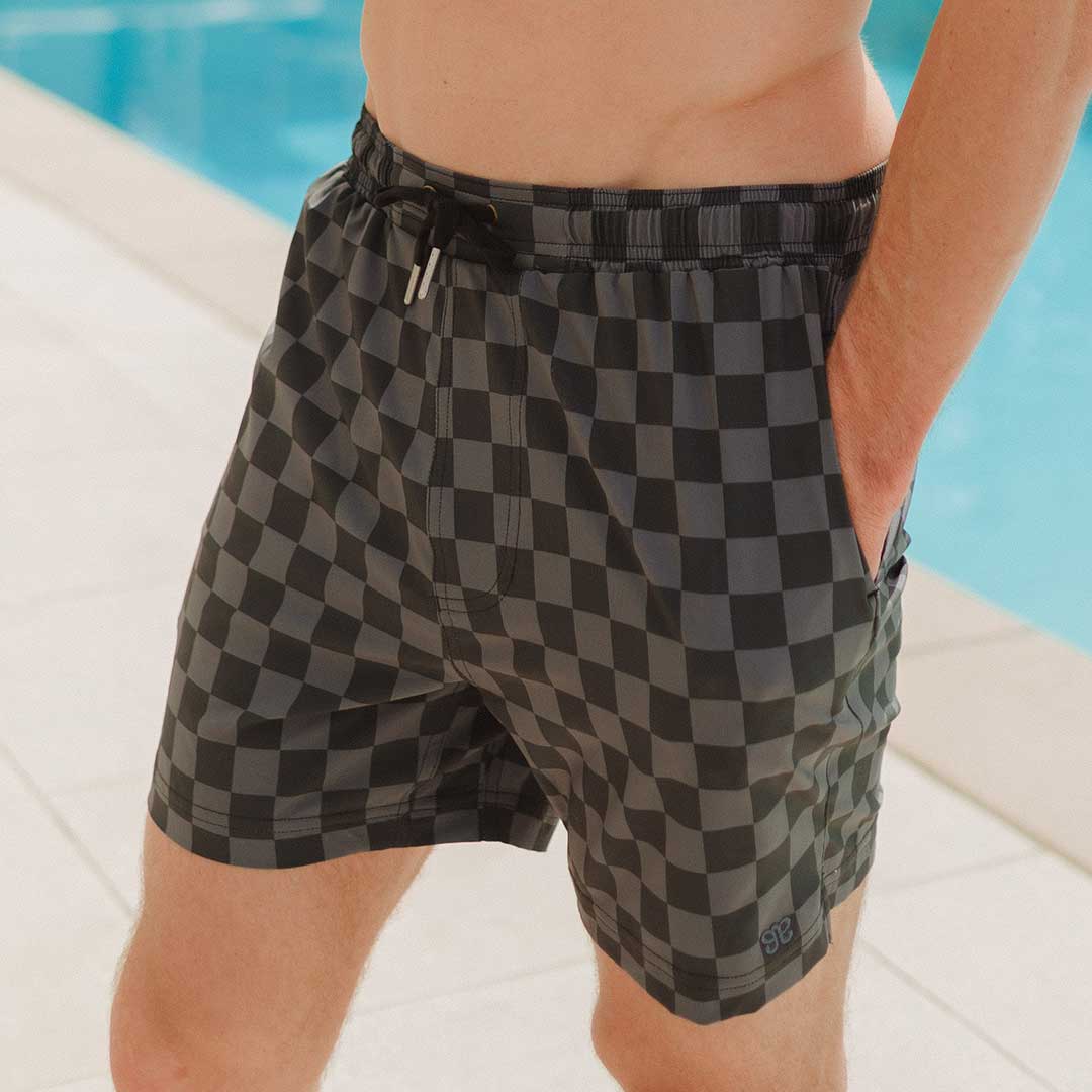 Louis Vuitton Mens Damier Swim Shorts