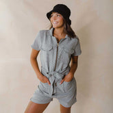 City Romper, Houndstooth