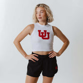 Utah High Neck Tank, White U of U