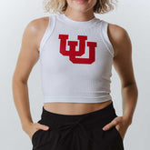 Utah High Neck Tank, White U of U