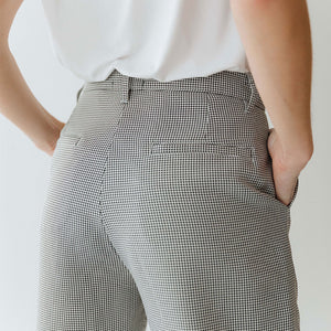 Tuxedo Pants, Black and White Houndstooth