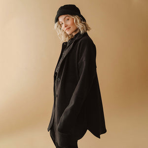 Midway Fleece Trench, Black