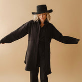 Midway Fleece Trench, Black