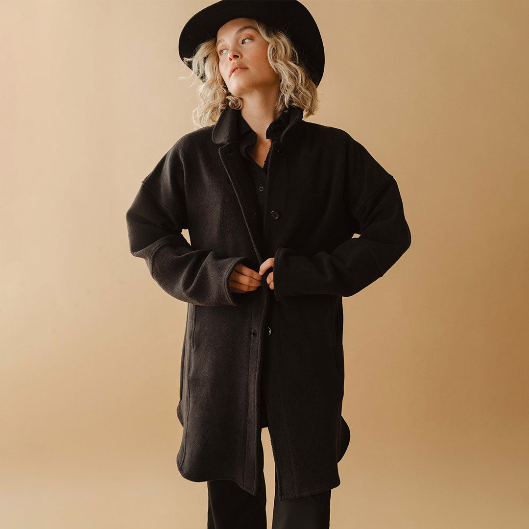 Midway Fleece Trench, Black - Albion Fit