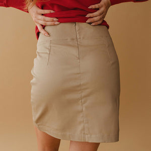 Canvas Skirt, Brown Canvas
