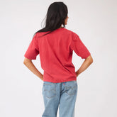 Perfect Oversized Cotton Tee, Red