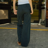 Audrey Trouser, Navy Pinstripe