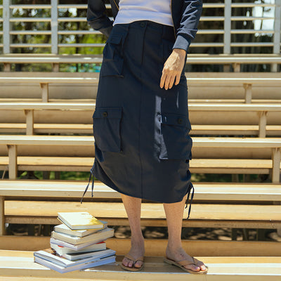 Maxi Cargo Skirt, True Blue