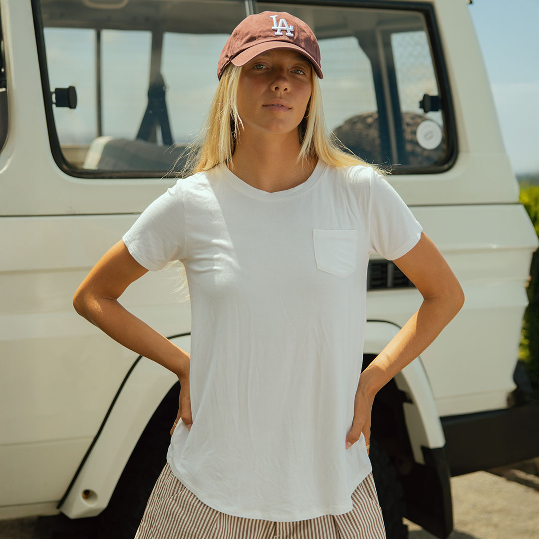 Basic Tee, Bamboo Ivory