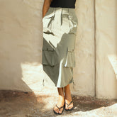 Maxi Cargo Skirt, Olive
