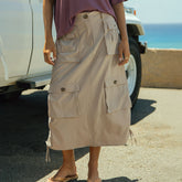 Maxi Cargo Skirt, Cobblestone