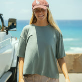 Perfect Oversized Bamboo Tee, Clover
