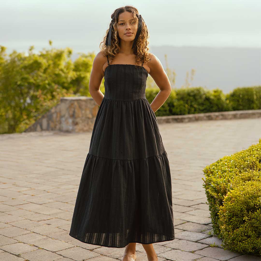 Cabo Midi Dress, Black - Albion Fit Cabo Midi Dress, Black - Albion Fit