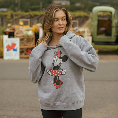 Disney Minnie Boyfriend Hoodie, Grey