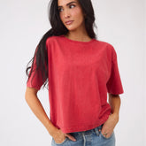 Perfect Oversized Cotton Tee, Red
