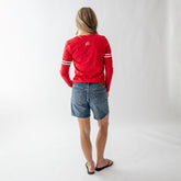 Utah Long Sleeve Baby Tee, Red