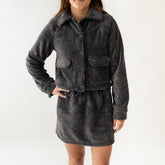 Canyon Fleece Skirt, Charcoal