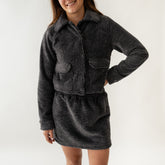 Canyon Fleece Skirt, Charcoal