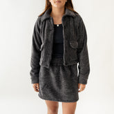 Canyon Fleece Skirt, Charcoal