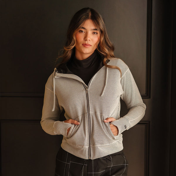 Honeycomb Albion Zip-Up: Women's Hoodie - Albion Fit