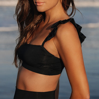 Matte Black Bella Crop Top