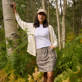 The Away Skirt, Toffee Plaid