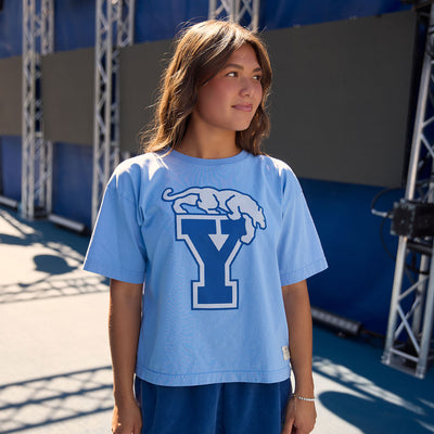 BYU Oversized Tee, Royal - Cougar Y