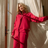 Oxford Terry Zip-Up, Red