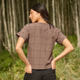 Boss Tee, Brown/Black Windowpane