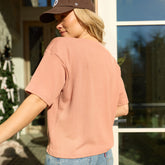 Perfect Oversized Ribbed Tee, Dusty Rose