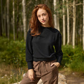 Serena Ribbed Top, Black