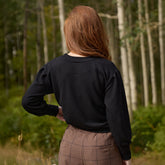 Serena Ribbed Top, Black