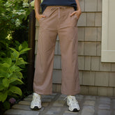 Audrey Wide Leg Pants, Toffee Gingham