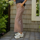 Audrey Wide Leg Pants, Toffee Gingham