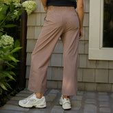 Audrey Wide Leg Pants, Toffee Gingham