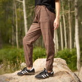 Brown/Black Windowpane Jetsetters