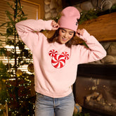 Disney Mickey Mouse Peppermint Crew Sweatshirt, Pink